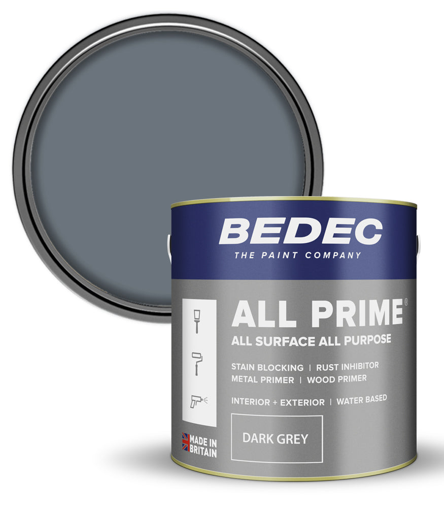 Bedec All Prime Paint - Dark Grey - 2.5 Litres