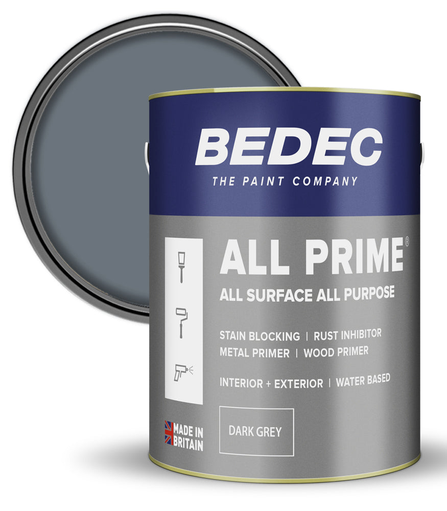 Bedec All Prime Paint - Dark Grey - 5 Litres