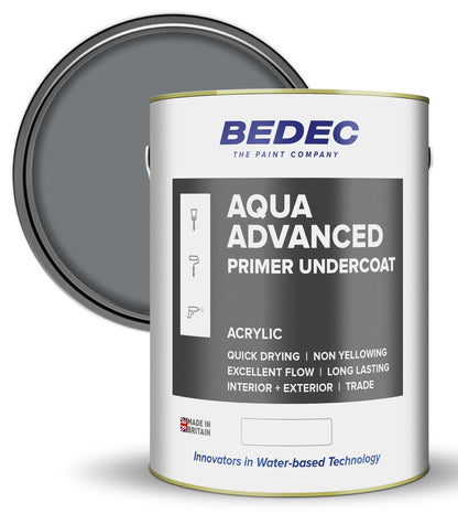 Bedec Aqua Advanced Paint Primer Undercoat - Dark Grey - 5 Litre