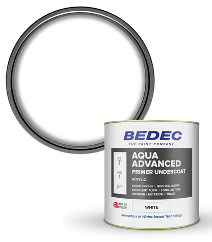 Bedec Aqua Advanced Paint Primer Undercoat - White - 1 Litre