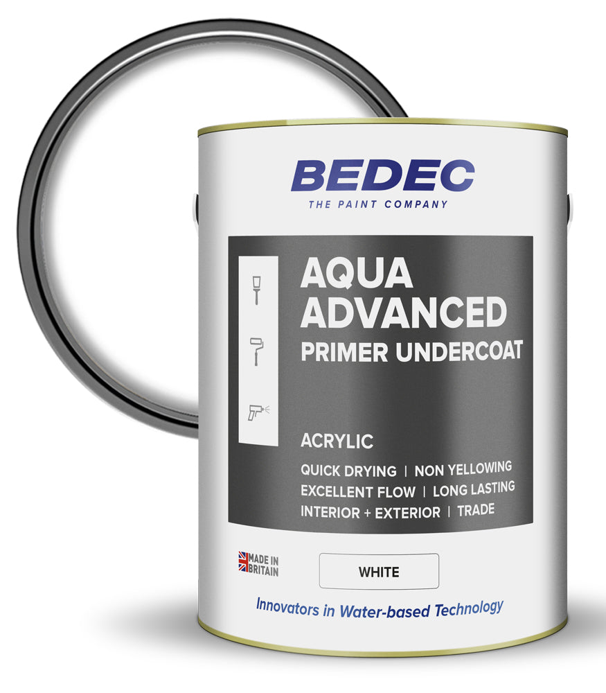 Bedec Aqua Advanced Paint Primer Undercoat - White - 5 Litre