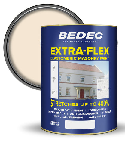 Bedec Extra Flex Masonry Paint - Parchment - 5 Litre