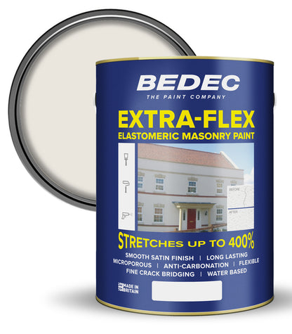 Bedec Extra Flex Masonry Paint - Swans Down - 5 Litre