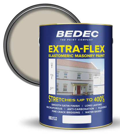 Bedec Extra Flex Masonry Paint - Woodash - 5 Litre