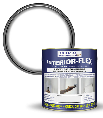 Bedec Interior Flex Matt Paint - Brilliant White - 2.5L