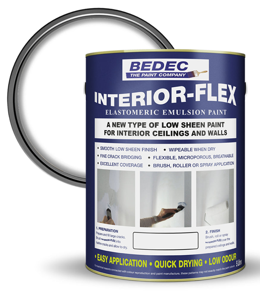 Bedec Interior Flex Matt Paint - Brilliant White - 5L