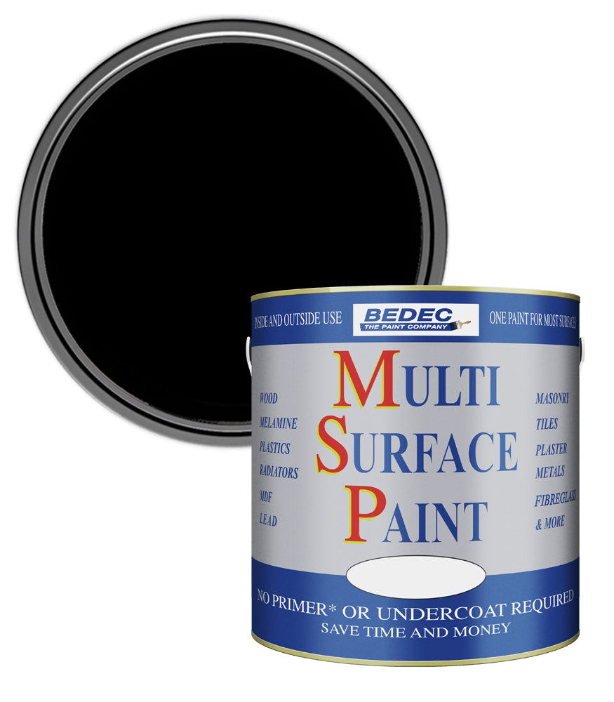Bedec Multi Surface Paint - Gloss - Black - 2.5L