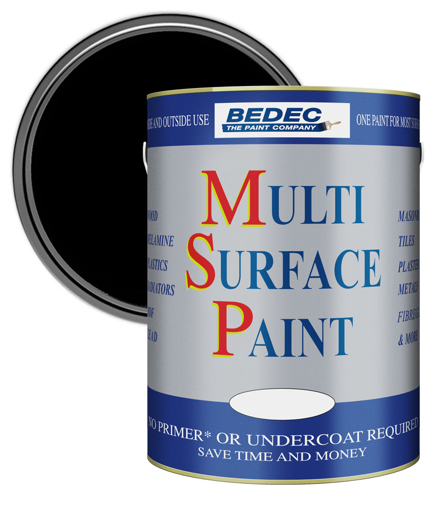 Bedec Multi Surface Paint - Gloss - Black - 5L