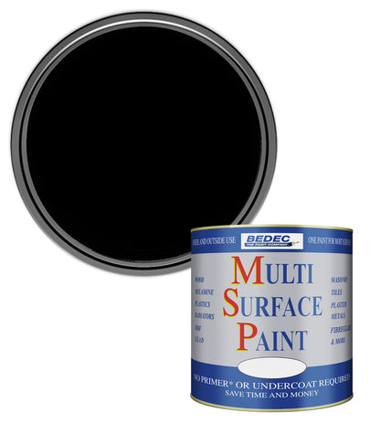 Bedec Multi Surface Paint - Gloss - Black - 750ml