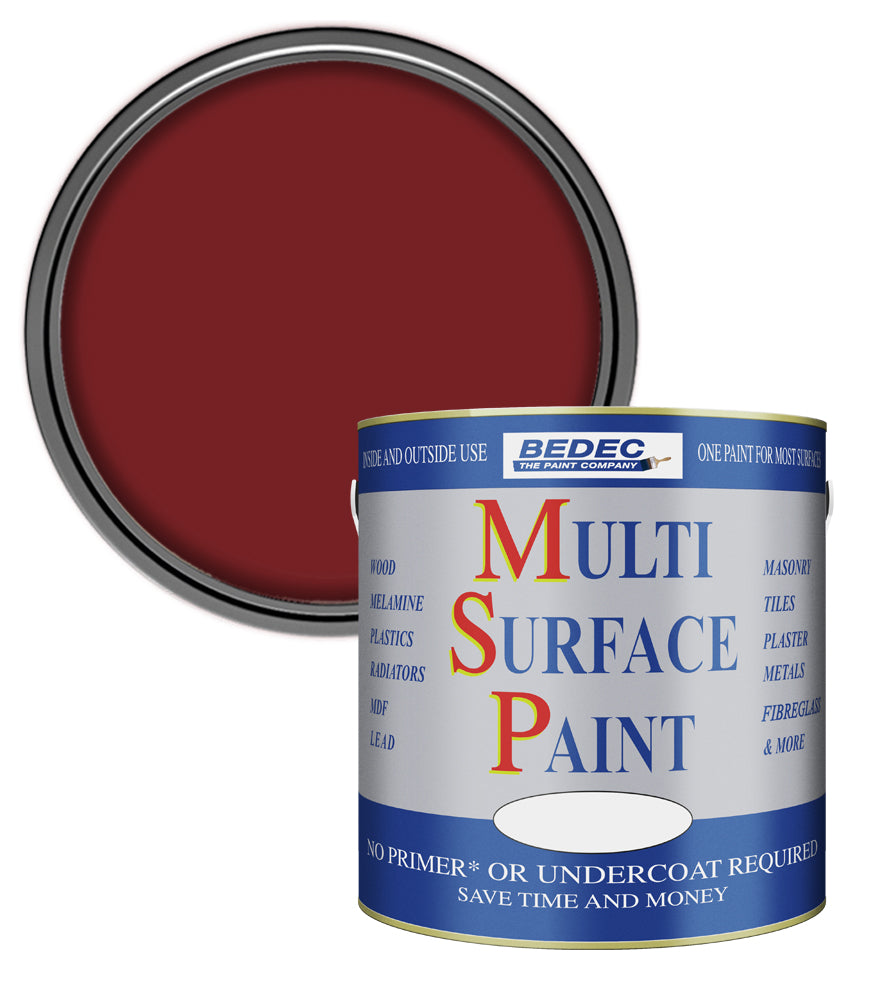 Bedec Multi Surface Paint - Gloss - Claret - 2.5L