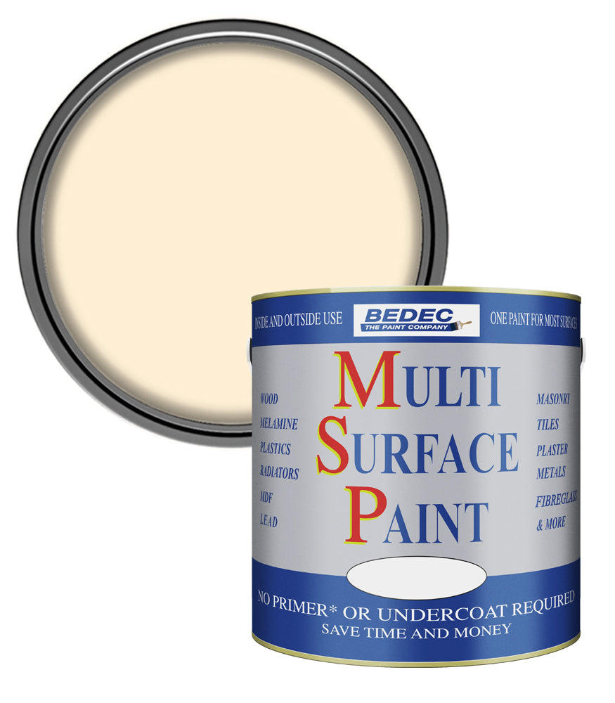 Bedec Multi Surface Paint - Gloss - Magnolia - 2.5L