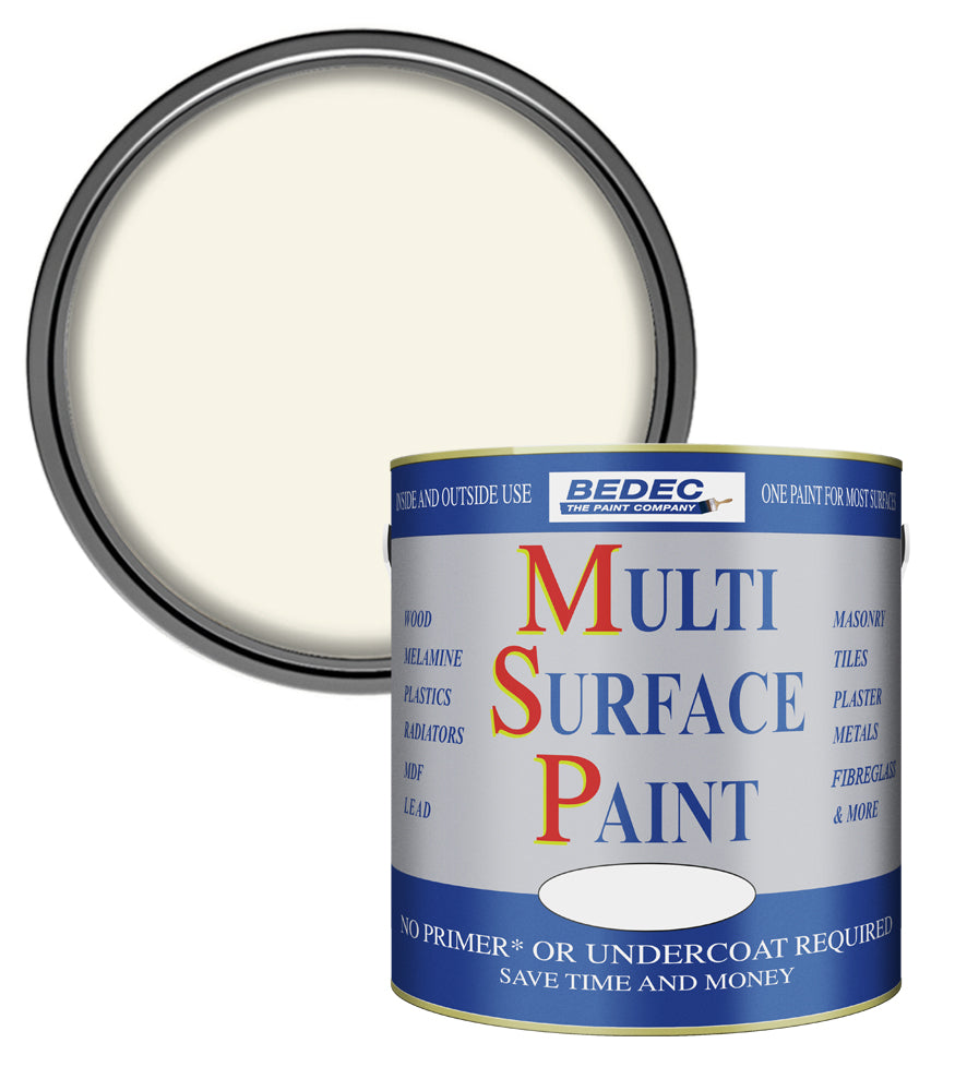 Bedec Multi Surface Paint - Gloss - Old White - 2.5L