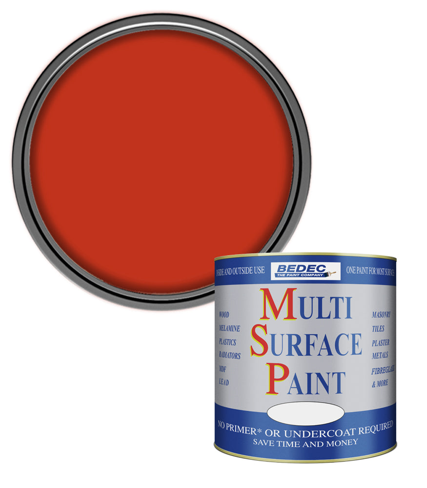 Bedec Multi Surface Paint - Gloss - Red Cossack - 750ml