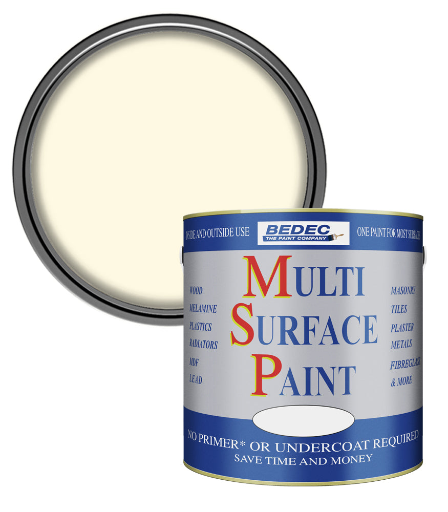 Bedec Multi Surface Paint - Gloss - Regency White - 2.5L