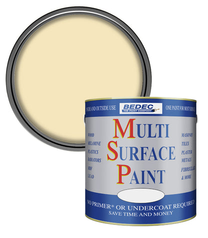 Bedec Multi Surface Paint - Gloss - Soft Cream - 2.5L