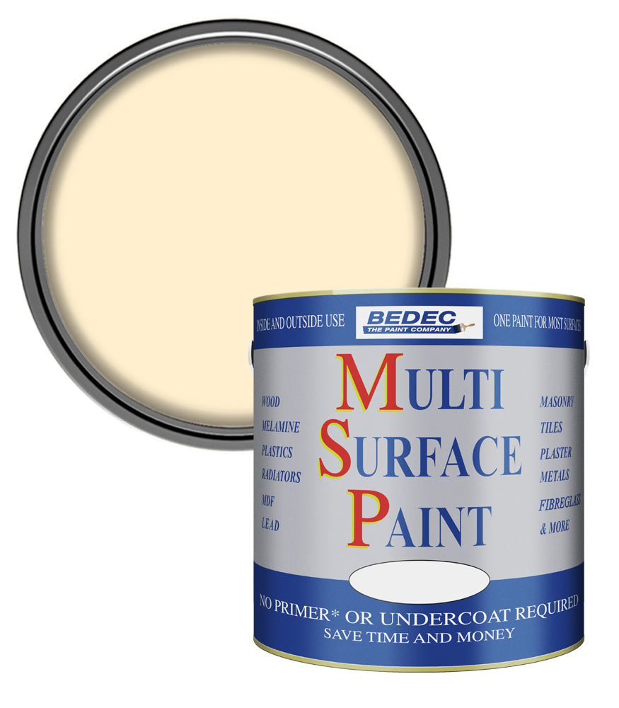 Bedec Multi Surface Paint - Gloss - Soft Yellow - 2.5L