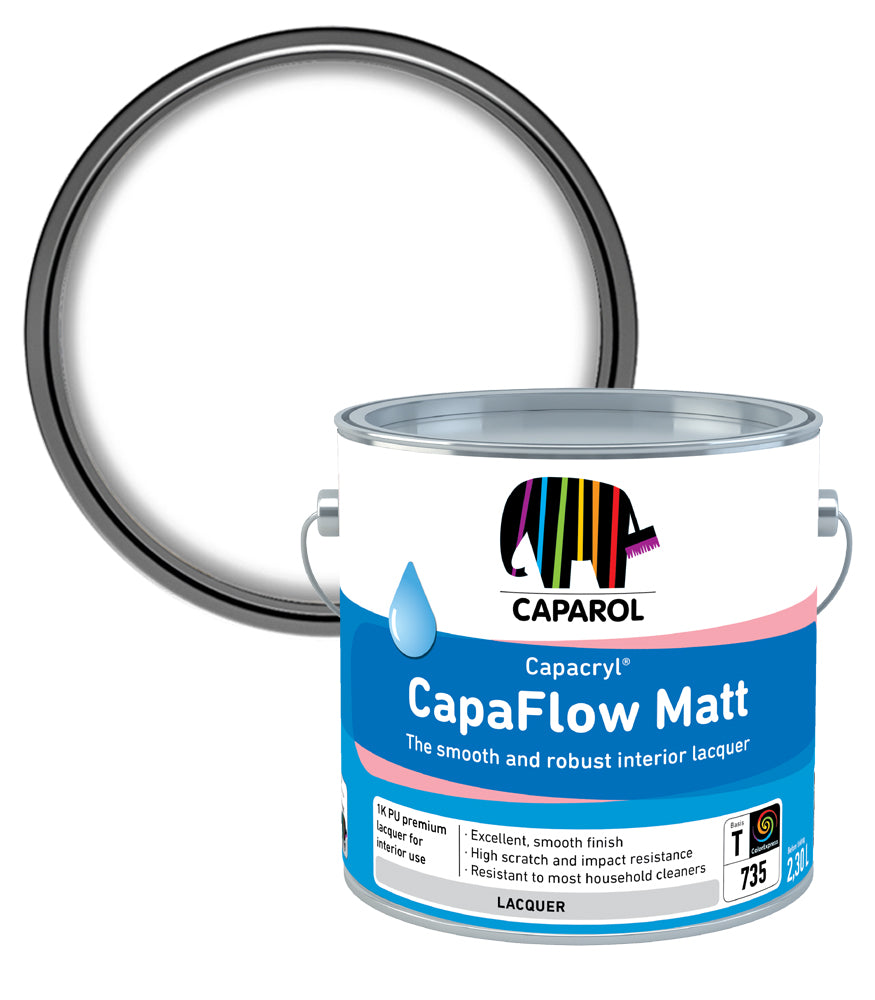 Caparol Capacryl Capaflow Enamel Paint Matt - White - 2.4 Litre