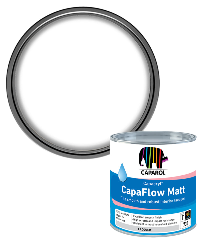 Caparol Capacryl Capaflow Enamel Paint Matt - White - 735ml