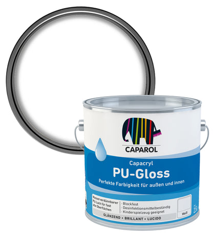 Caparol Capacryl PU Gloss - White - 2.5 Litre