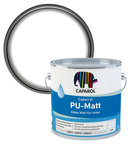 Caparol Capacryl PU Matt - White - 2.5 Litre