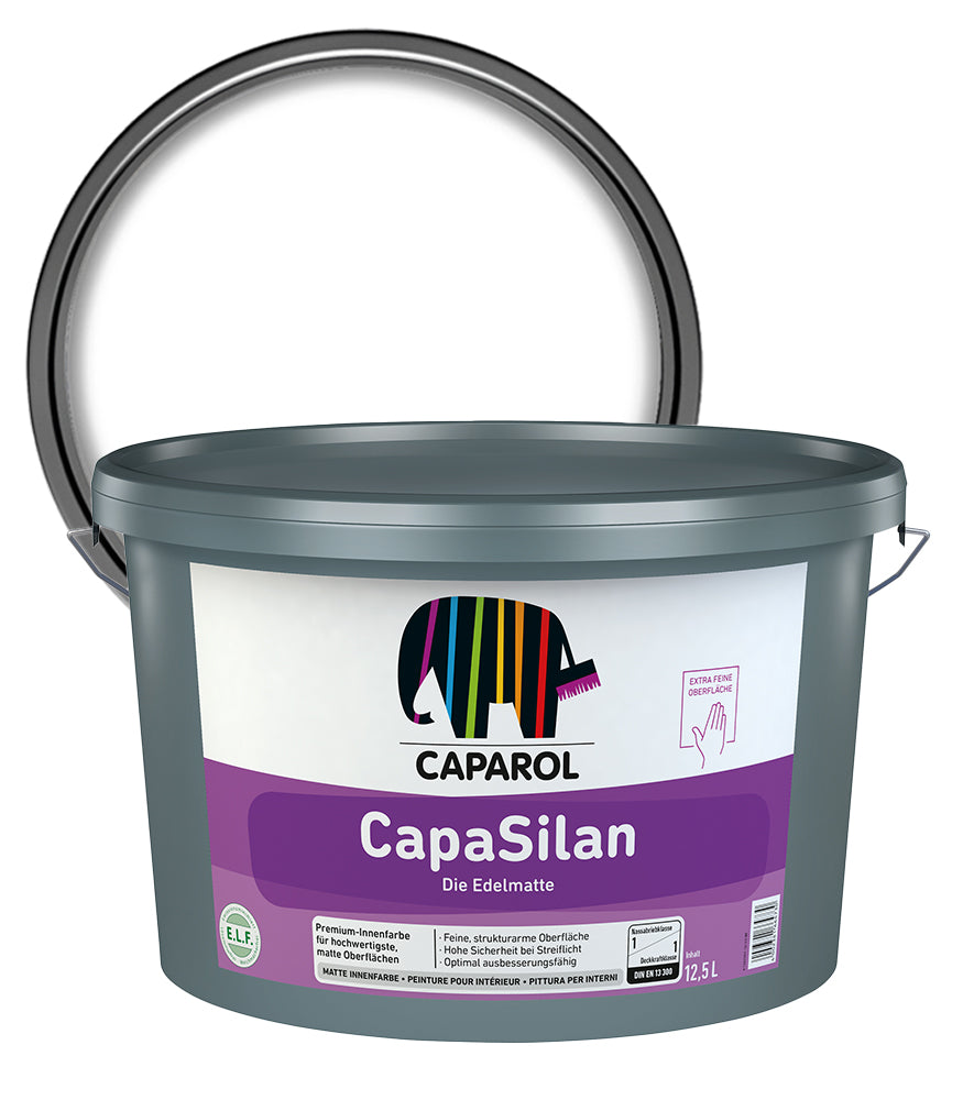 Caparol CapaSilan Dead Matt Interior Walls & Ceiling Paint - White - 12.5 Litres
