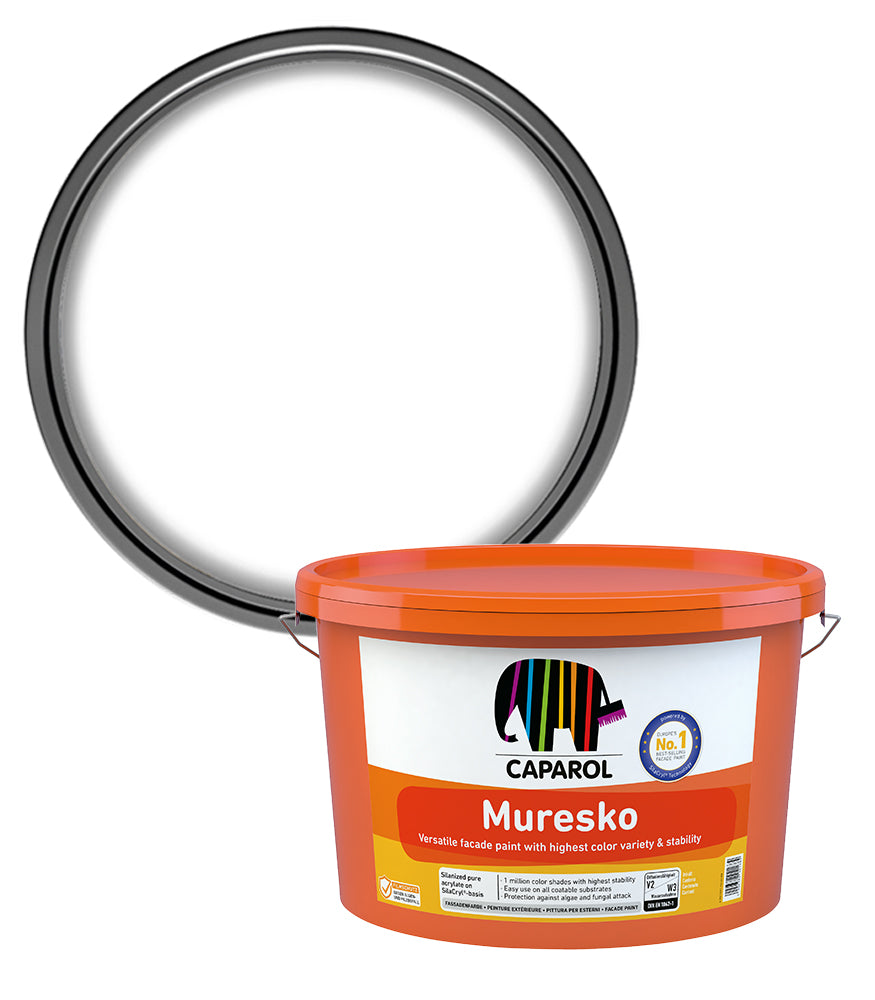 Caparol Muresko Exterior Masonry Paint - White - 2.5 Litre