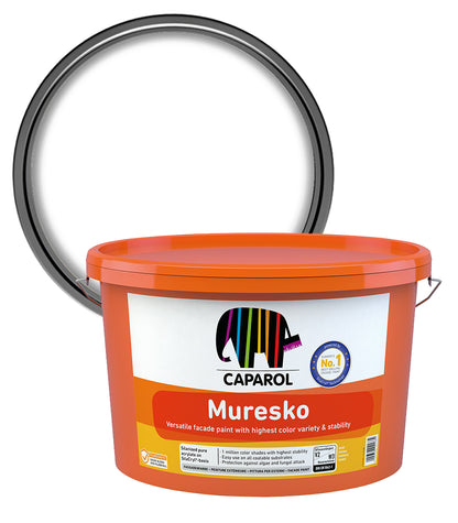 Caparol Muresko Exterior Masonry Paint - White - 5 Litre