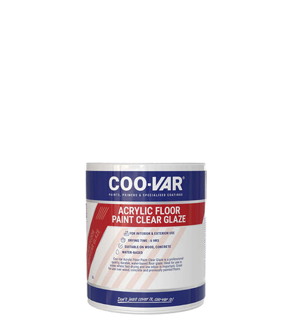 CooVar Acrylic Clear Glaze For Wooden Floors - Clear - 1 Litre