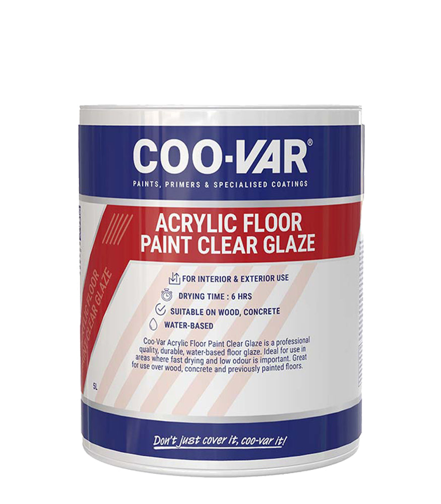 CooVar Acrylic Clear Glaze For Wooden Floors - Clear - 5 Litre