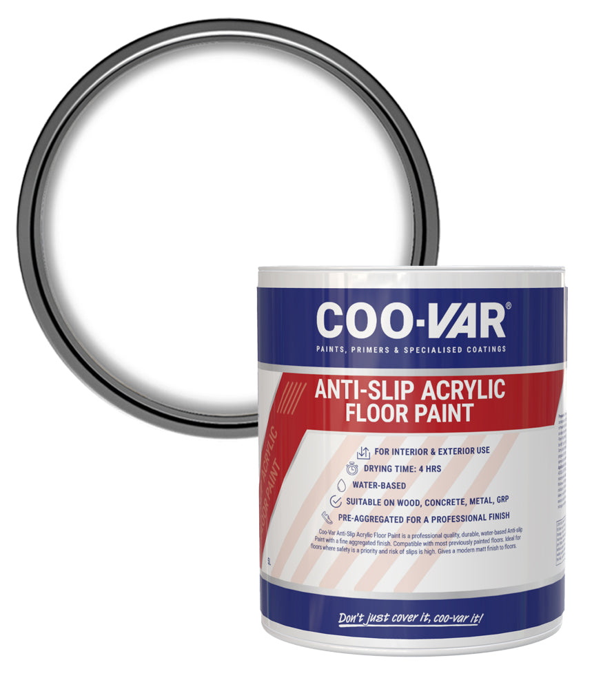 CooVar Anti Slip Acrylic Floor Paint - Clear - 2.5 Litre
