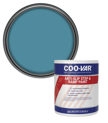 CooVar Anti Slip Step and Ramp Paint - Access Blue - 1 Litre