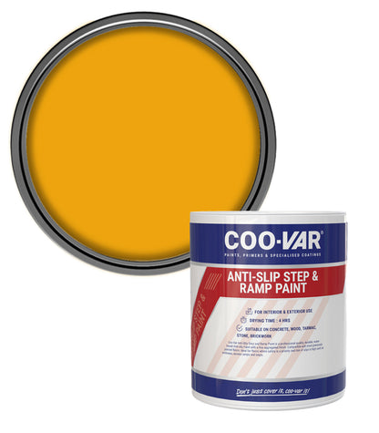 CooVar Anti Slip Step and Ramp Paint - Yellow - 1 Litre