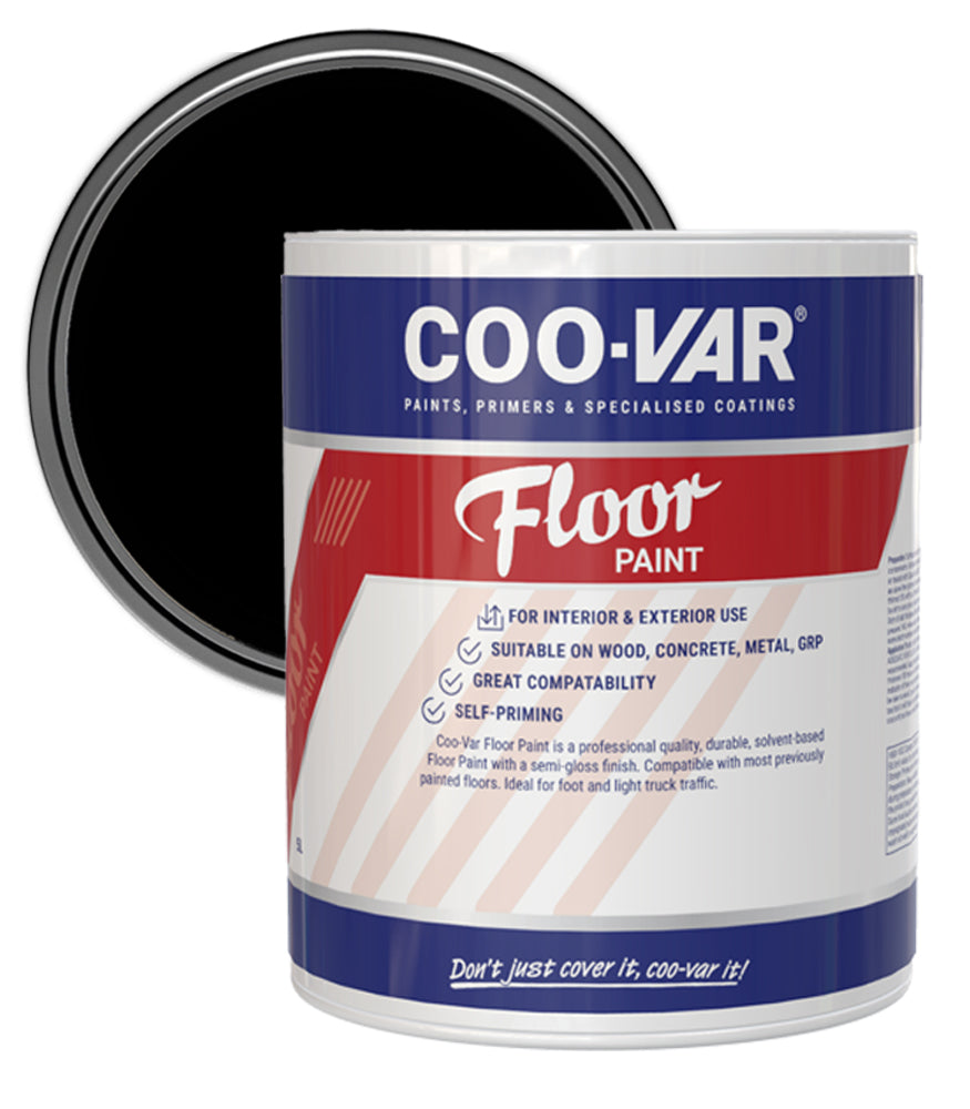 CooVar Floor Paint - Black - 5 Litre