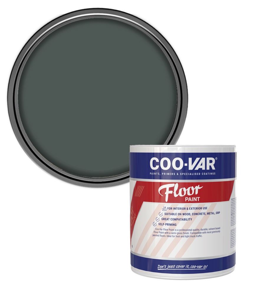 CooVar Floor Paint - Dark Grey - 1 Litre
