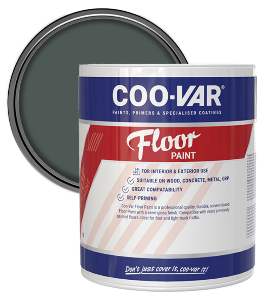 CooVar Floor Paint - Dark Grey - 5 Litre