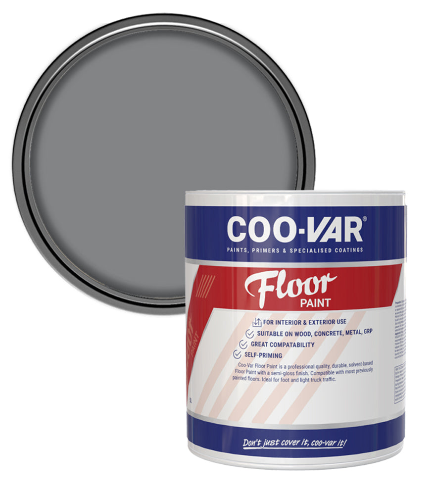 CooVar Floor Paint - Flint Grey - 2.5 Litre
