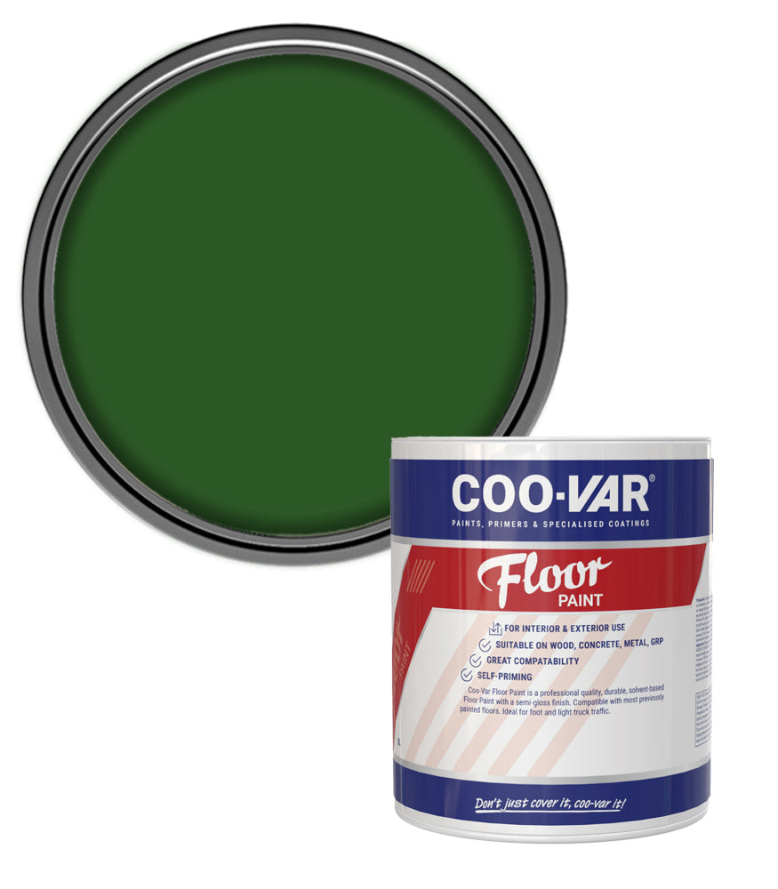 CooVar Floor Paint - Forest Green - 1 Litre