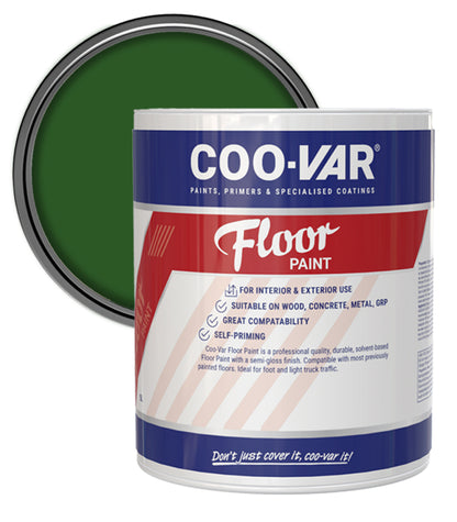 CooVar Floor Paint - Forest Green - 5 Litre