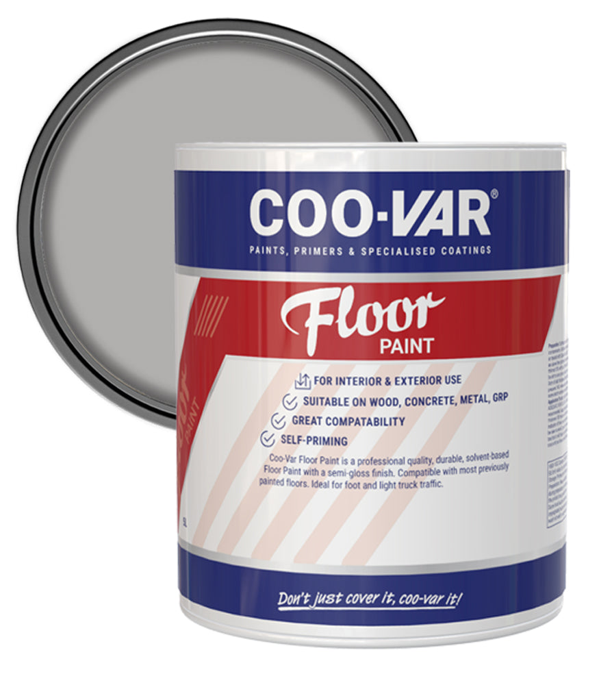 CooVar Floor Paint - Light Grey - 5 Litre