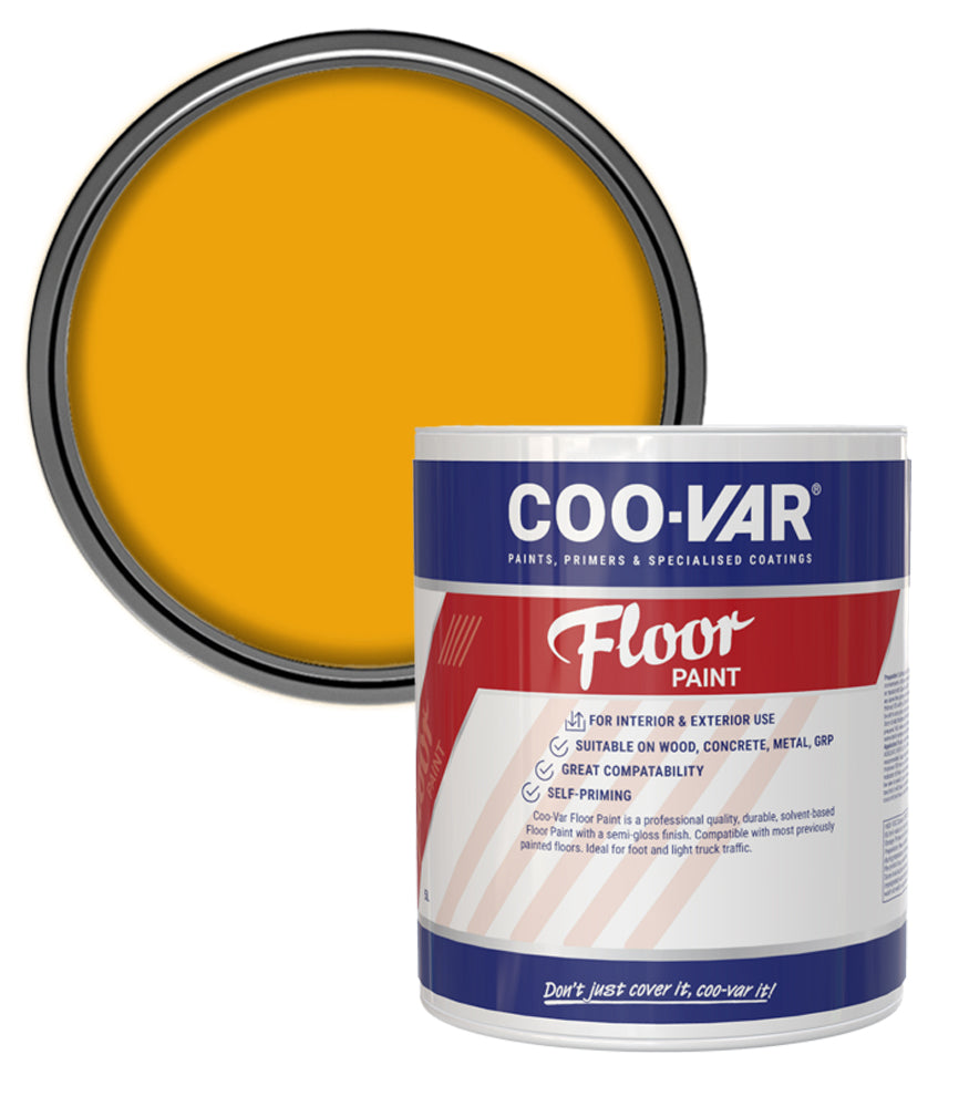 CooVar Floor Paint - Safety Yellow - 2.5 Litre