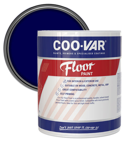 CooVar Floor Paint - Steel Blue - 5 Litre