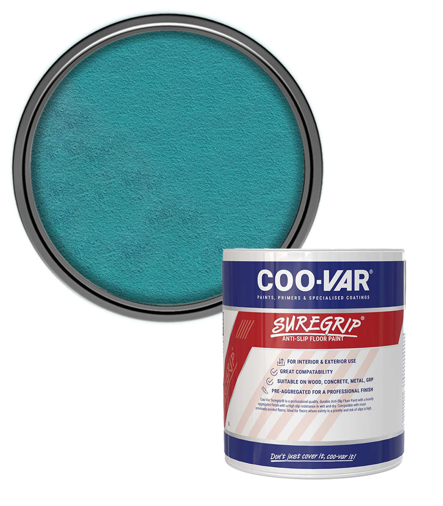 CooVar Suregrip Anti Slip Floor Paint - Blue - 1 Litre