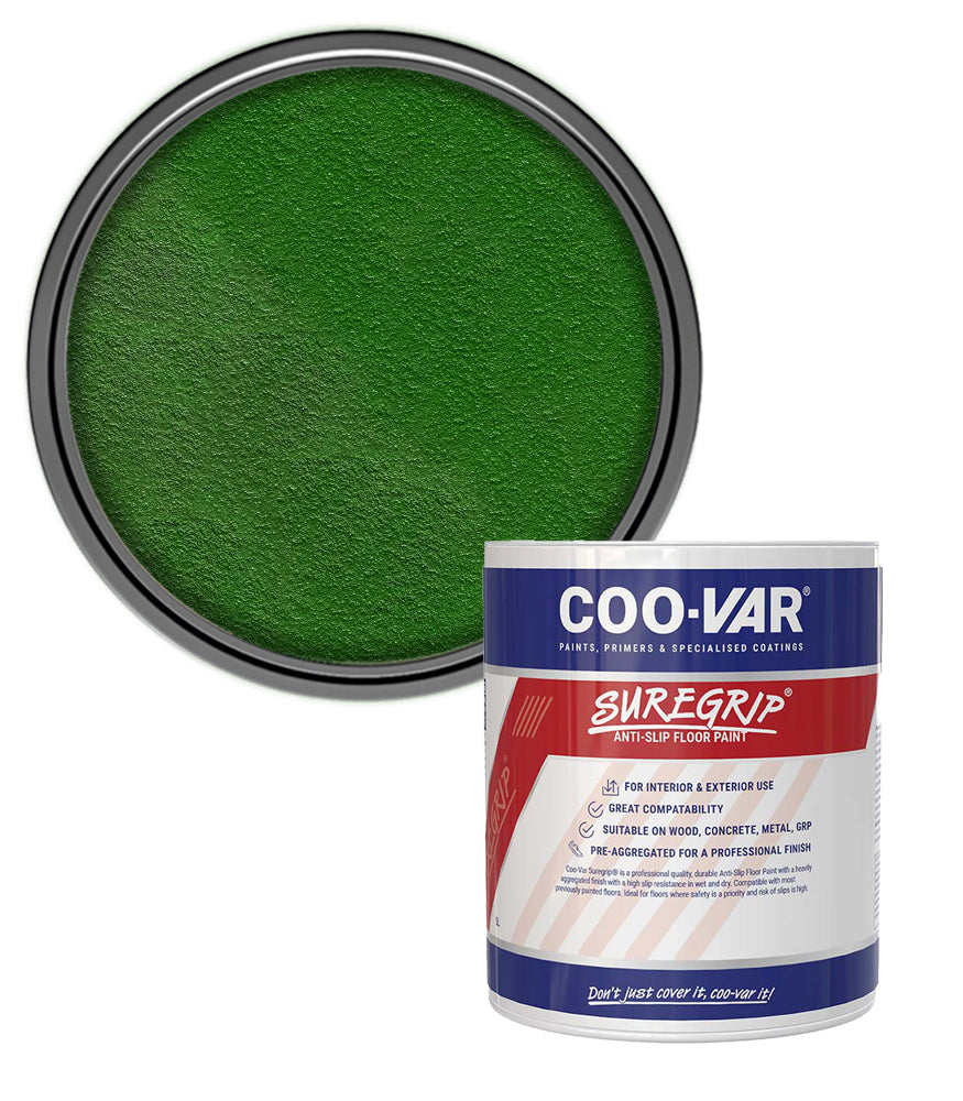 CooVar Suregrip Anti Slip Floor Paint - Green - 1 Litre