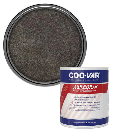 CooVar Suregrip Anti Slip Floor Paint - Grey - 1 Litre