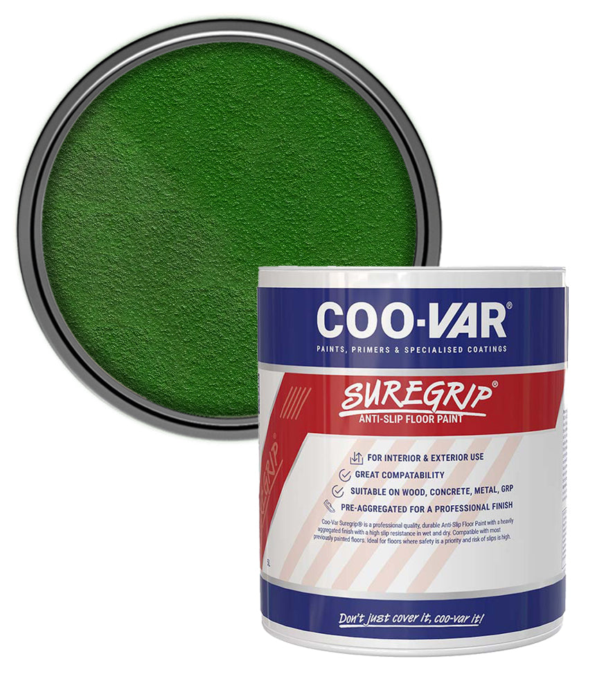 CooVar Suregrip Anti Slip Floor Paint - Green - 2.5 Litre