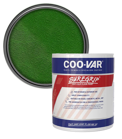 CooVar Suregrip Anti Slip Floor Paint - Green - 2.5 Litre