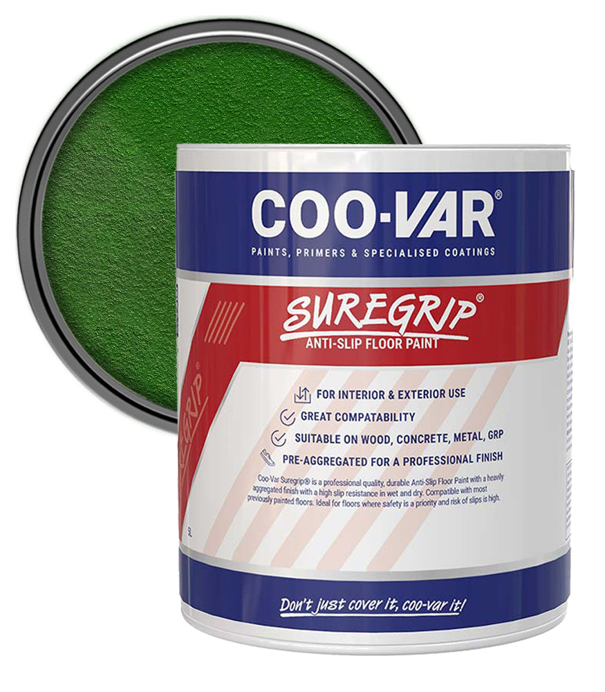 CooVar Suregrip Anti Slip Floor Paint - Green - 5 Litre