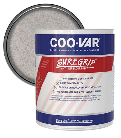 CooVar Suregrip Anti Slip Floor Paint - White - 5 Litre