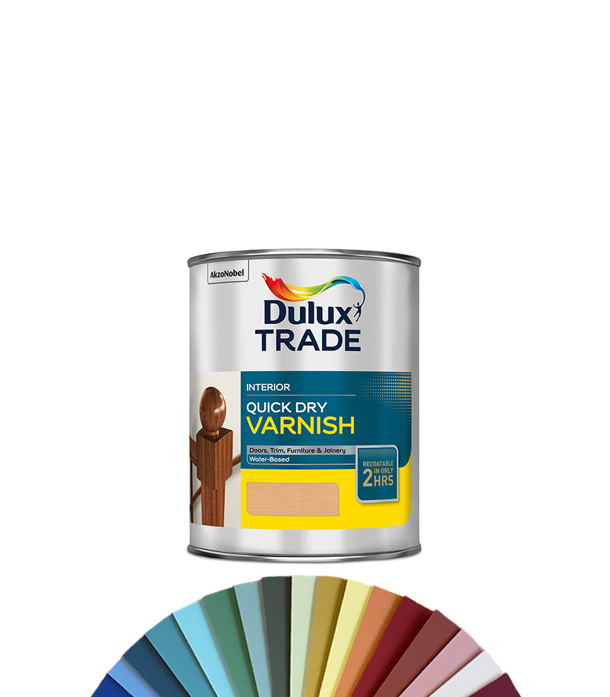 Dulux Trade Quick Dry Varnish Satin 1L - Tinted Colour Match
