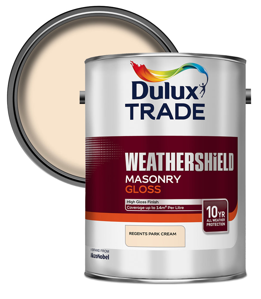 Dulux Trade Weathershield Smooth Masonry Gloss - Regent Park Cream - 5L